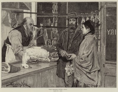 他们的圣诞晚餐，鹅 作者 Gunning King